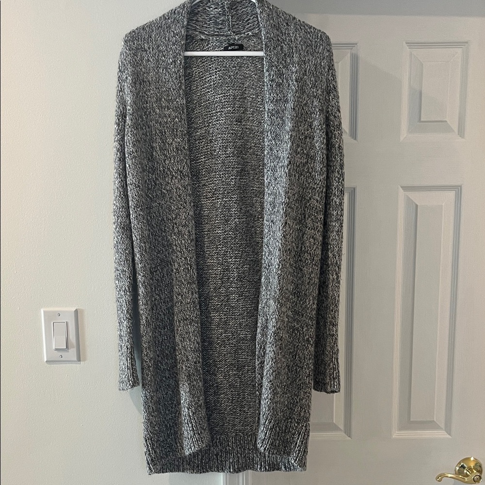 Apt. 9 Charcoal Open Front Cardigan